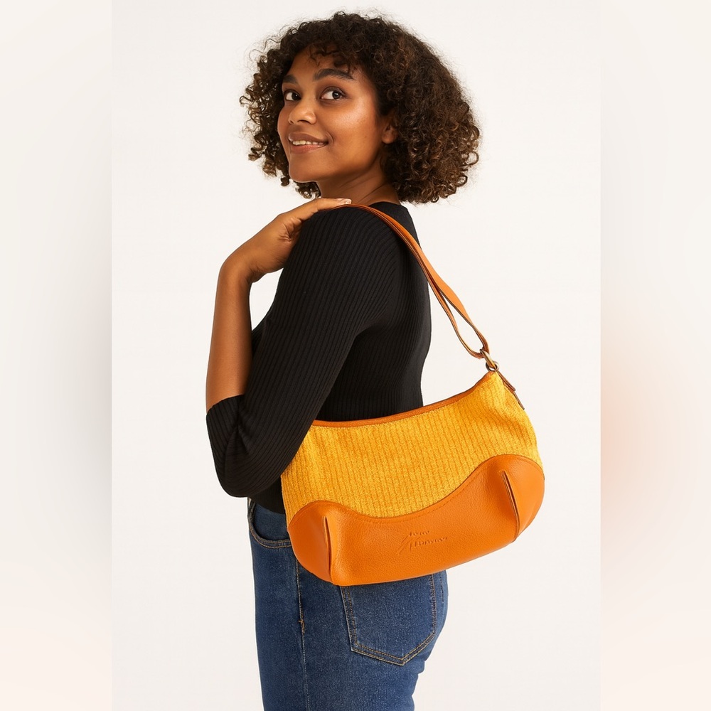 Stone Mountain Stylish Orange Hobo Shoulder Bag